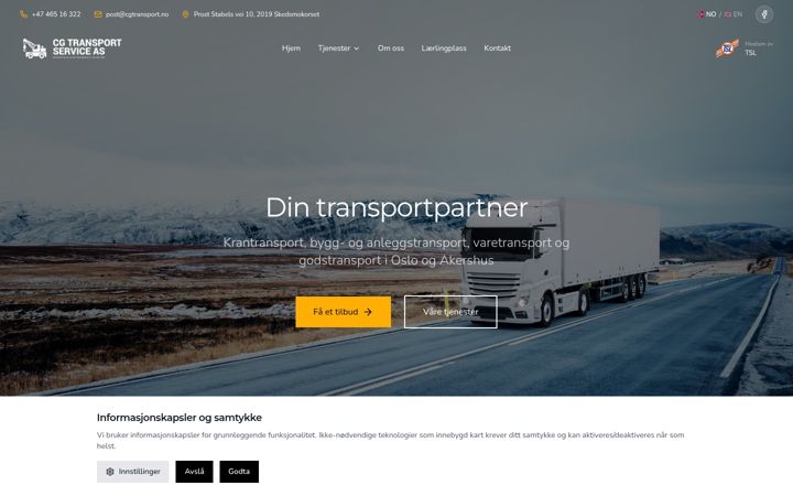 Screenshot του cgtransport.no