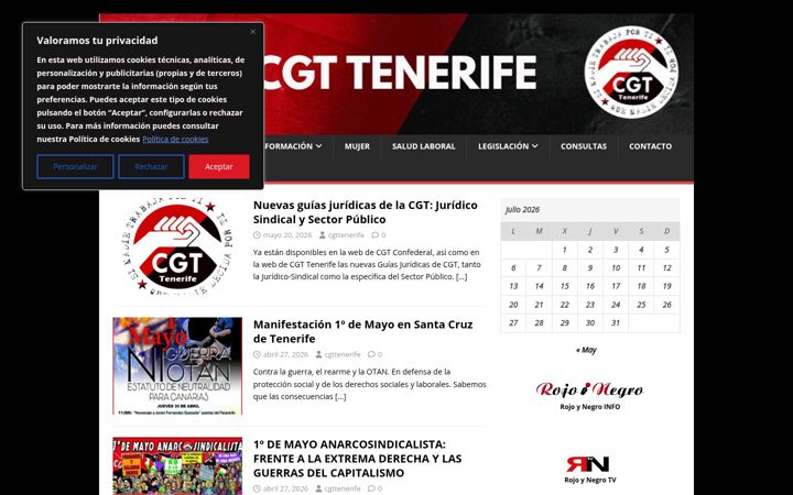 Captură de ecran a cgttenerife.org