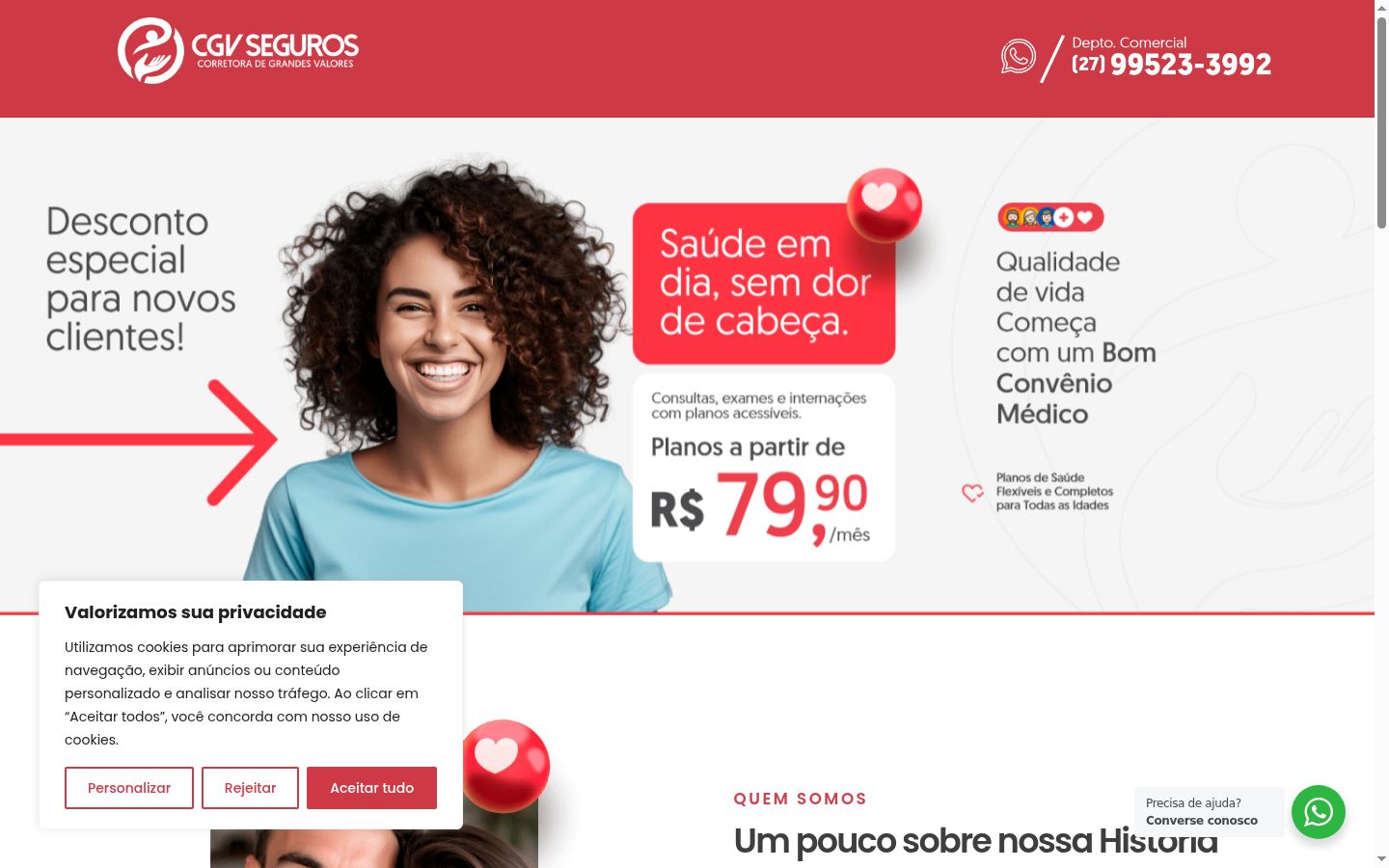 Captura de pantalla del banner de consentimiento mostrado antes de cualquier interacción
