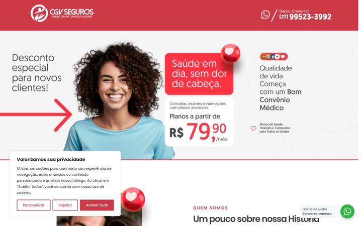Képernyőkép: cgvseguros.com.br