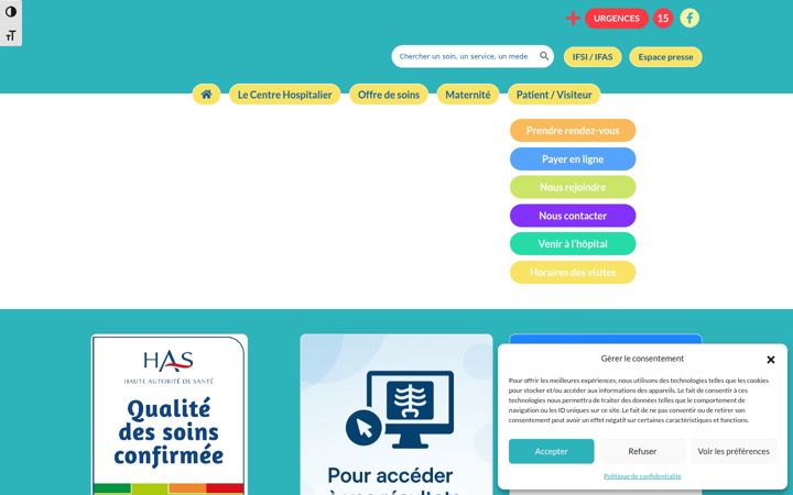 Screenshot di ch-chauny.fr