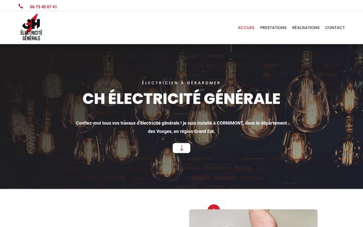 Screenshot di ch-electricite-generale.fr
