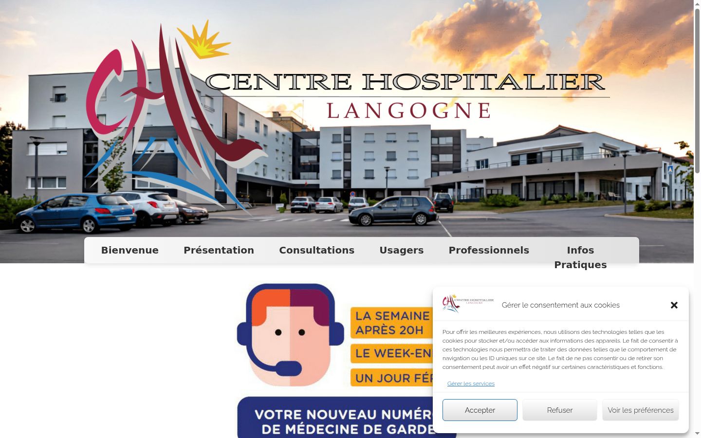 Screenshot des Einwilligungsbanners vor jeglicher Interaktion