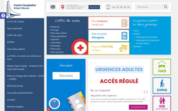 Screenshot di ch-lisieux.fr