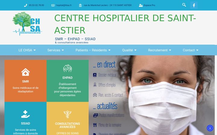 Zrzut ekranu ch-saint-astier.fr