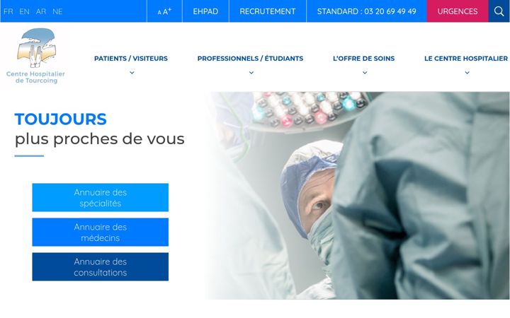 Zrzut ekranu ch-tourcoing.fr