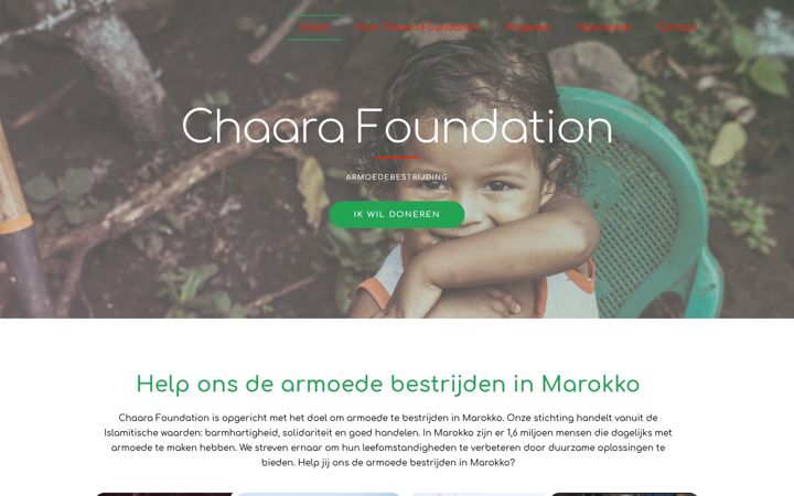 Ekrano kopija chaarafoundation.nl