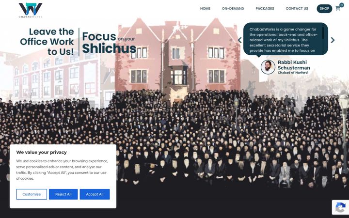 Screenshot of chabadworks.com