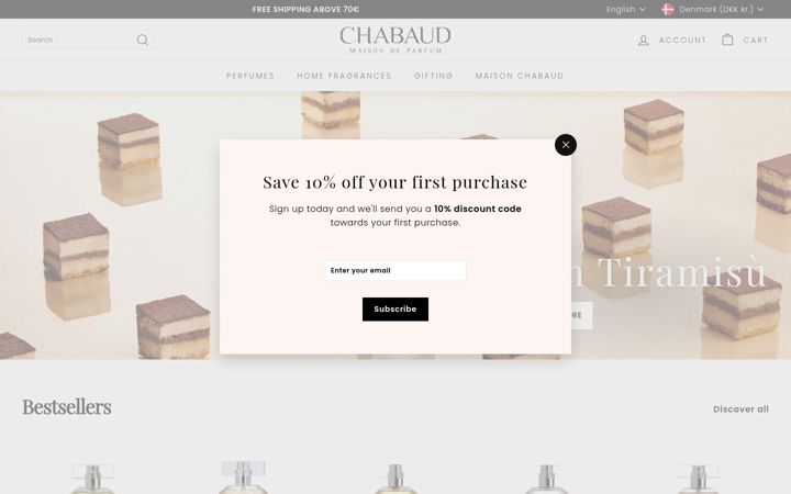 Screenshot of chabaudparfum.com