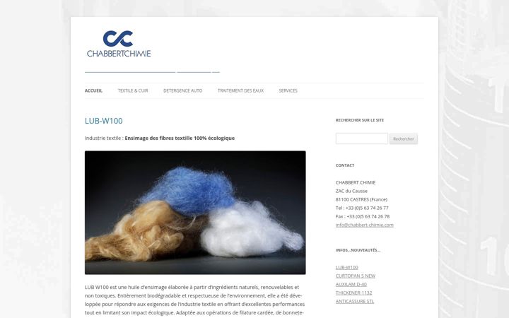 Screenshot of chabbert-chimie.com