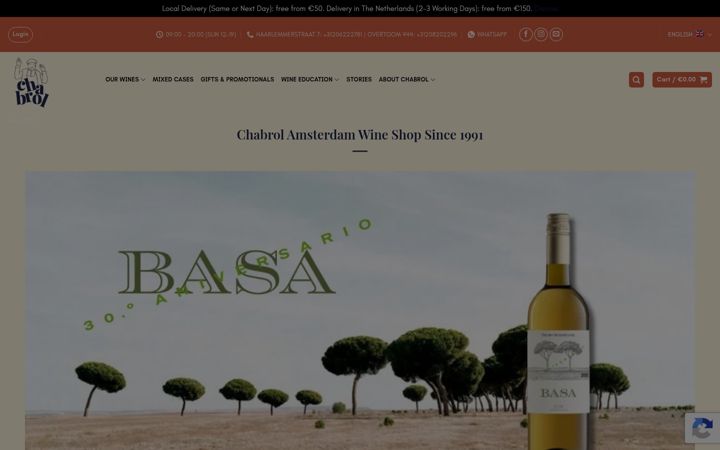 Screenshot of chabrolwines.com