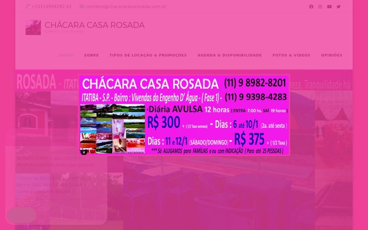 Snímek obrazovky chacaracasarosada.com.br