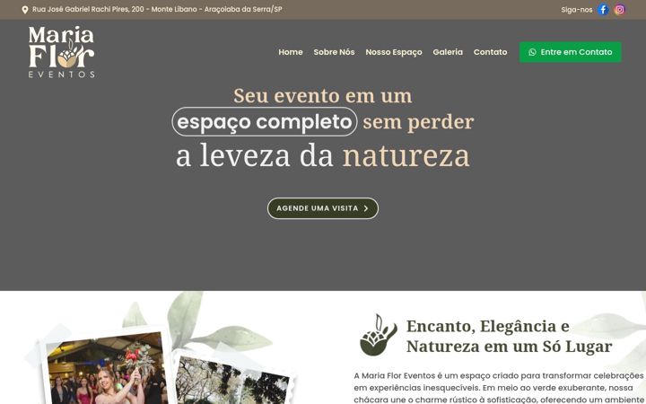 Snímek obrazovky chacaramariaflor.com.br