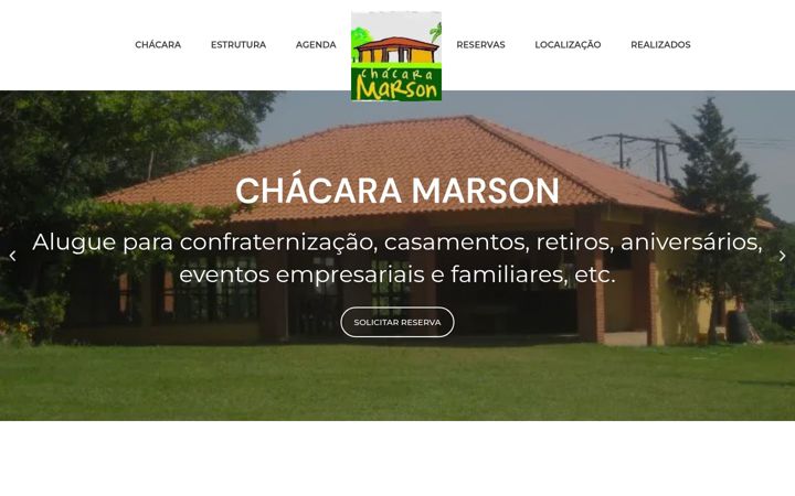 Snímek obrazovky chacaramarson.com.br