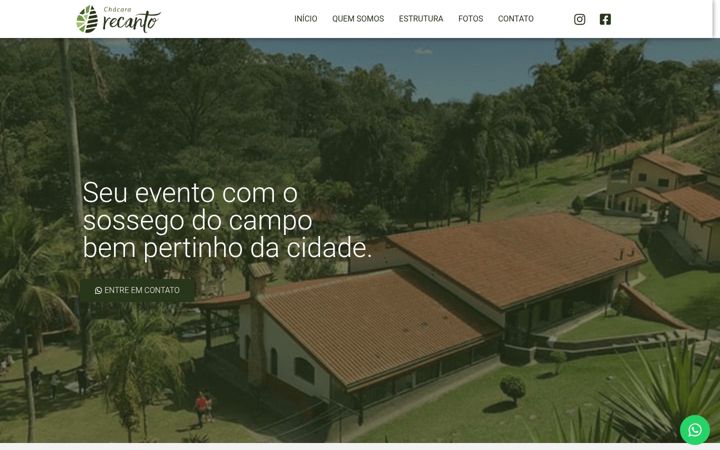 Captura de ecrã de chacararecanto.com.br