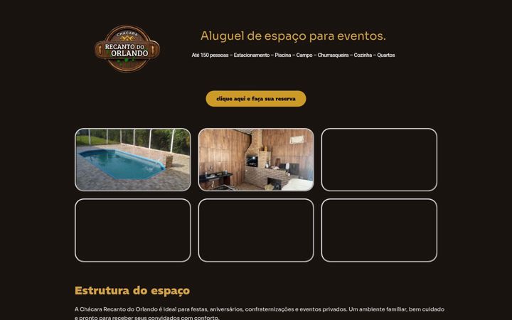 Captura de ecrã de chacararecantodoorlando.com.br