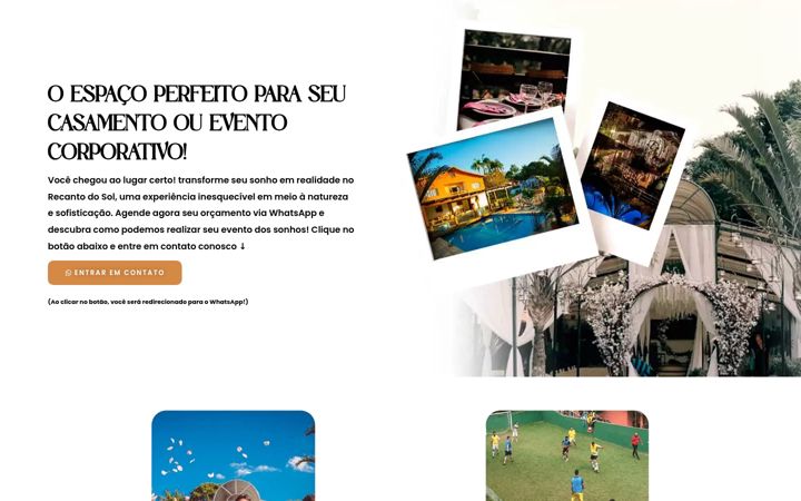 Captura de ecrã de chacararecantodosol.com.br