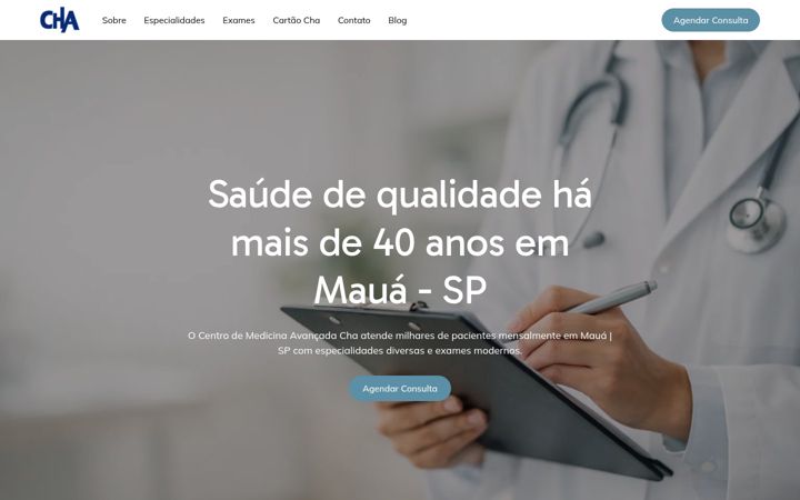 Captura de ecrã de chacentro.com.br