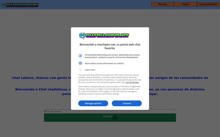 Captură de ecran a chachipen.net