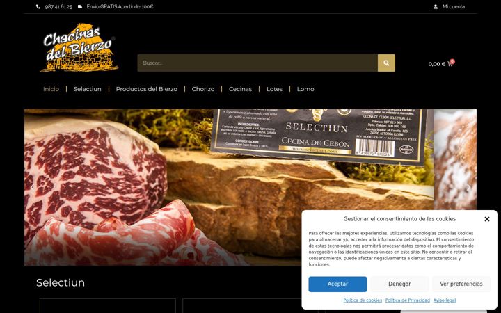 Screenshot of chacinasdelbierzo.com