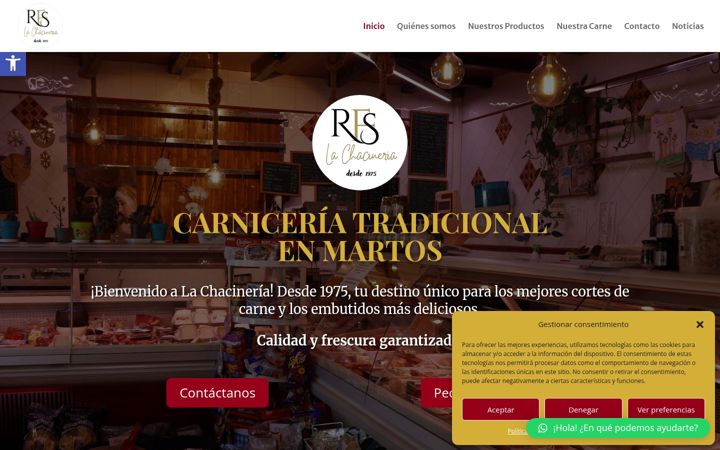 Screenshot of chacineriasafra.com