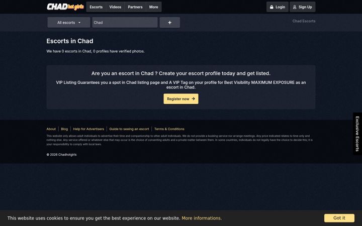 Screenshot of chadhotgirls.com