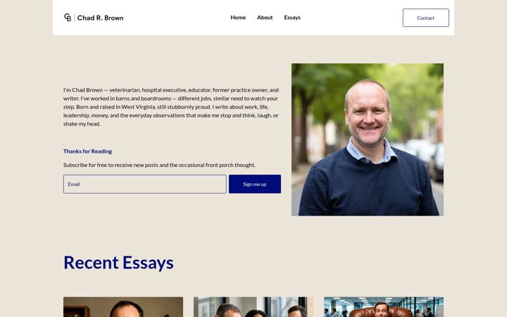 Screenshot of chadrbrown.com