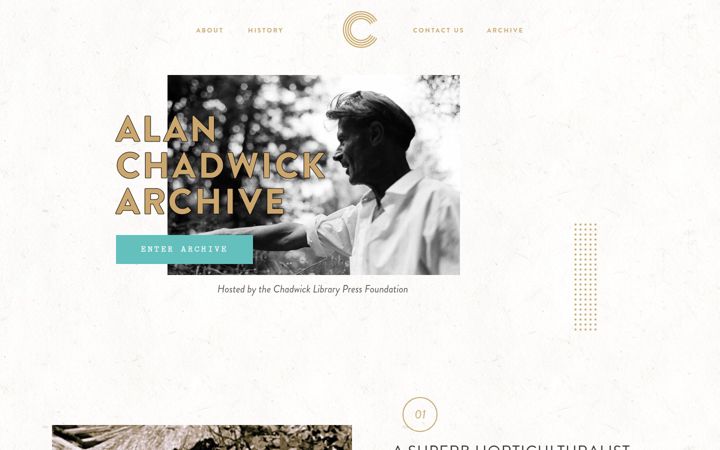 Snímek obrazovky chadwickarchive.org