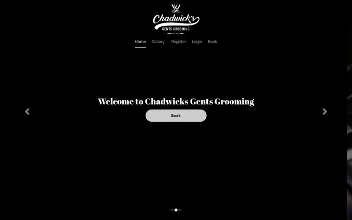 Screenshot ta' chadwicksgentsgrooming.co.uk