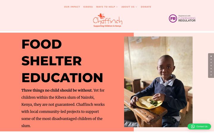 Screenshot ta' chaffinch.org.uk