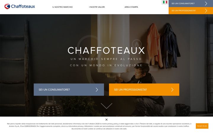 Screenshot of chaffoteaux.it