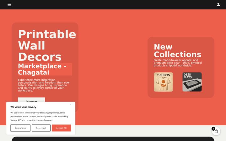 Screenshot of chagataiart.com