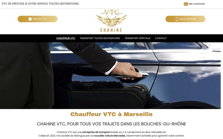 Skjermbilde av chahine-vtc.fr