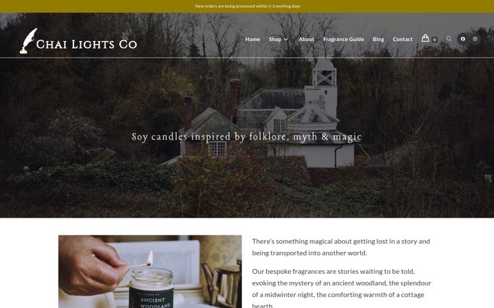 Screenshot of chailightsco.com