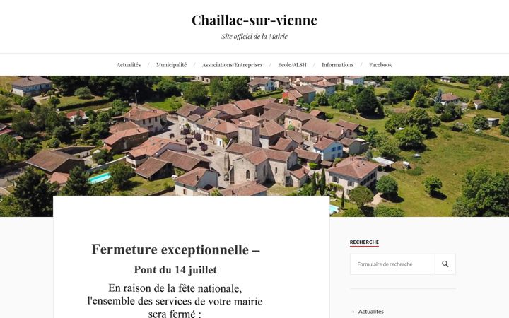 Skjermbilde av chaillac-sur-vienne.fr
