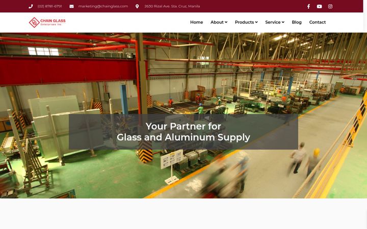 Screenshot of chainglass.com