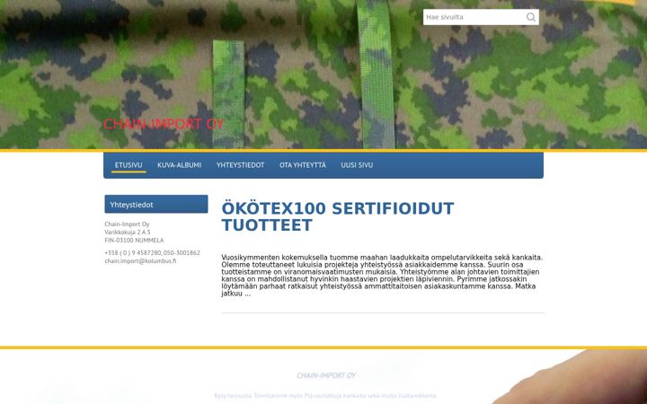 Screenshot of chainimport.com