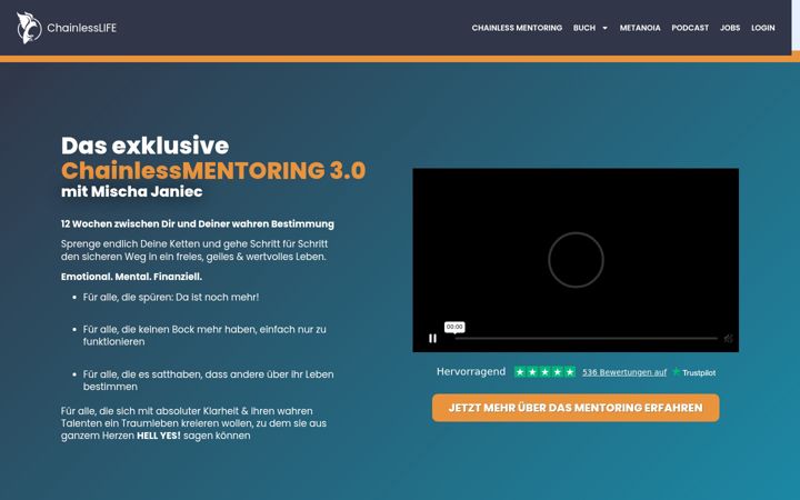 Screenshot of chainlesslife.com