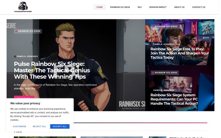 Screenshot of chainquestnetwork.com