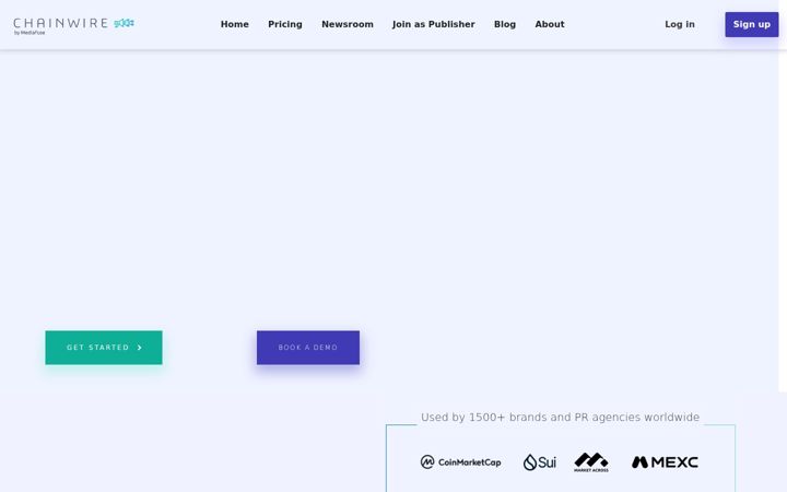 Screenshot of chainwire.org