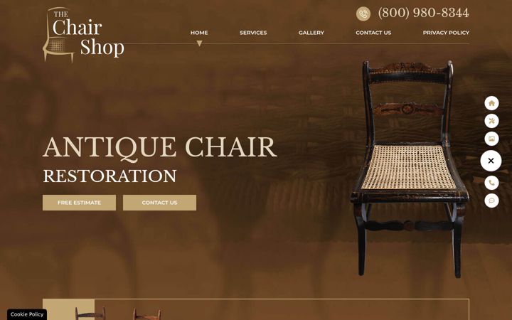 Screenshot of chaircaningshop.com