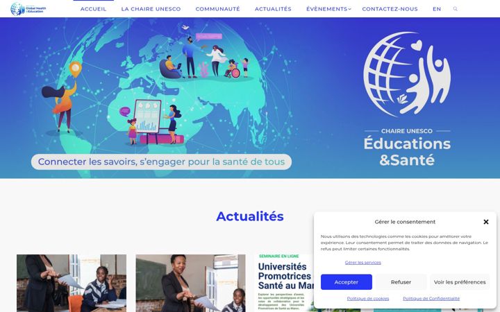 Skærmbillede af chaireunesco-es.org