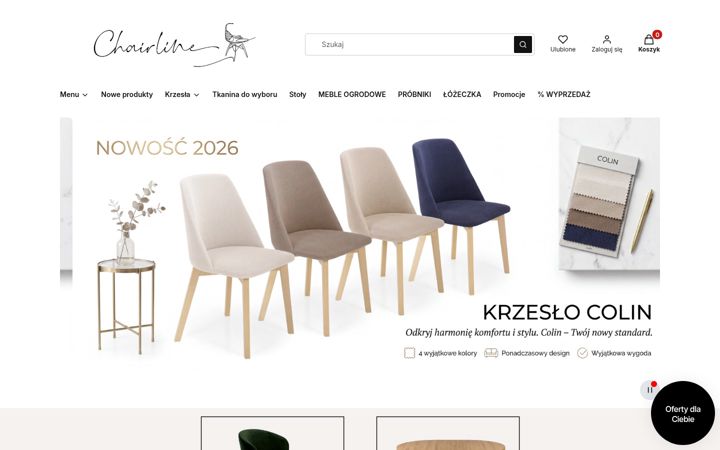 Snímek obrazovky chairline.pl