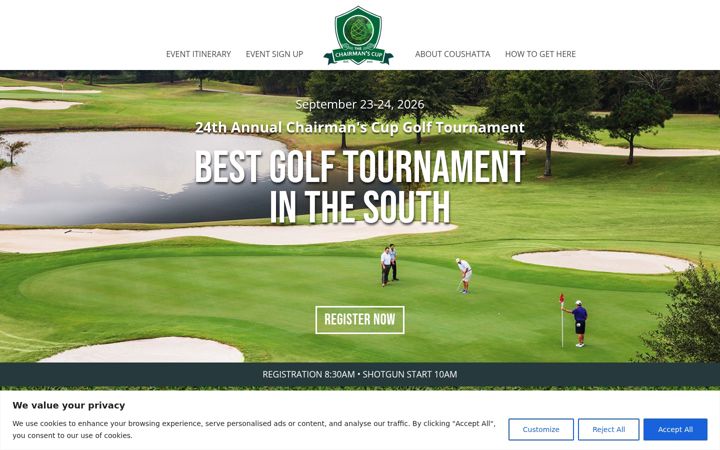 Screenshot of chairmanscup.com