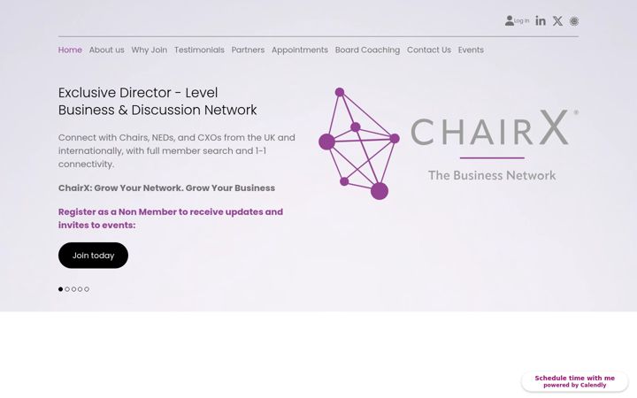 Screenshot of chairx.network