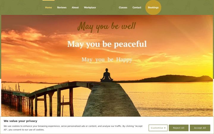 Screenshot ta' chairyogaireland.ie