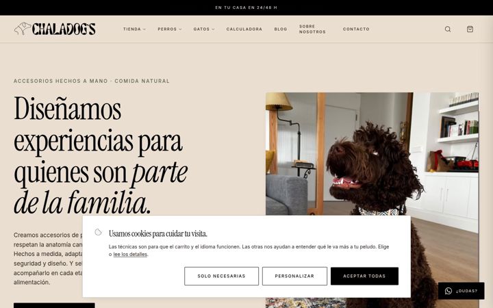 Screenshot of chaladogs.com