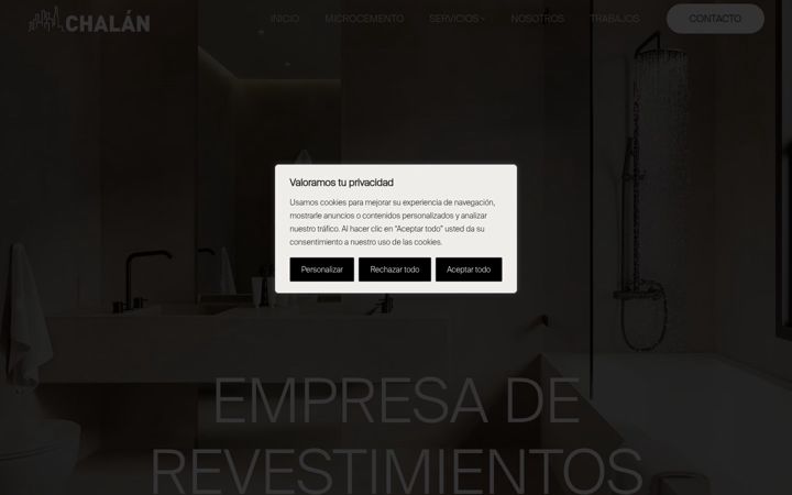 Screenshot di chalanmicrocemento.es