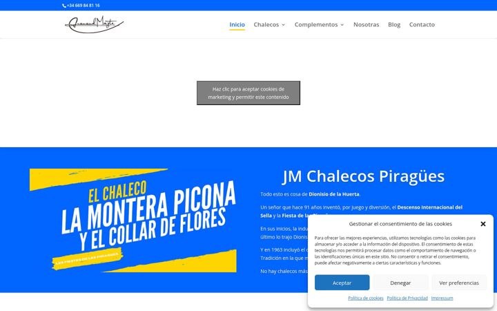 Screenshot of chalecospiraguas.com