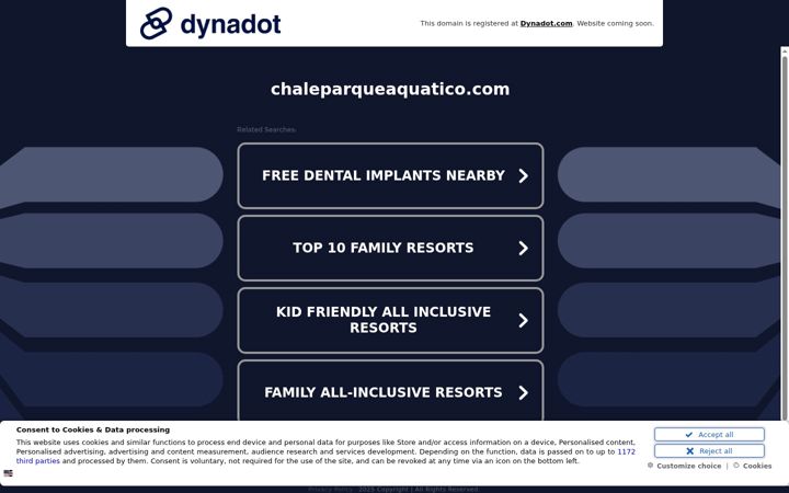 Screenshot of chaleparqueaquatico.com